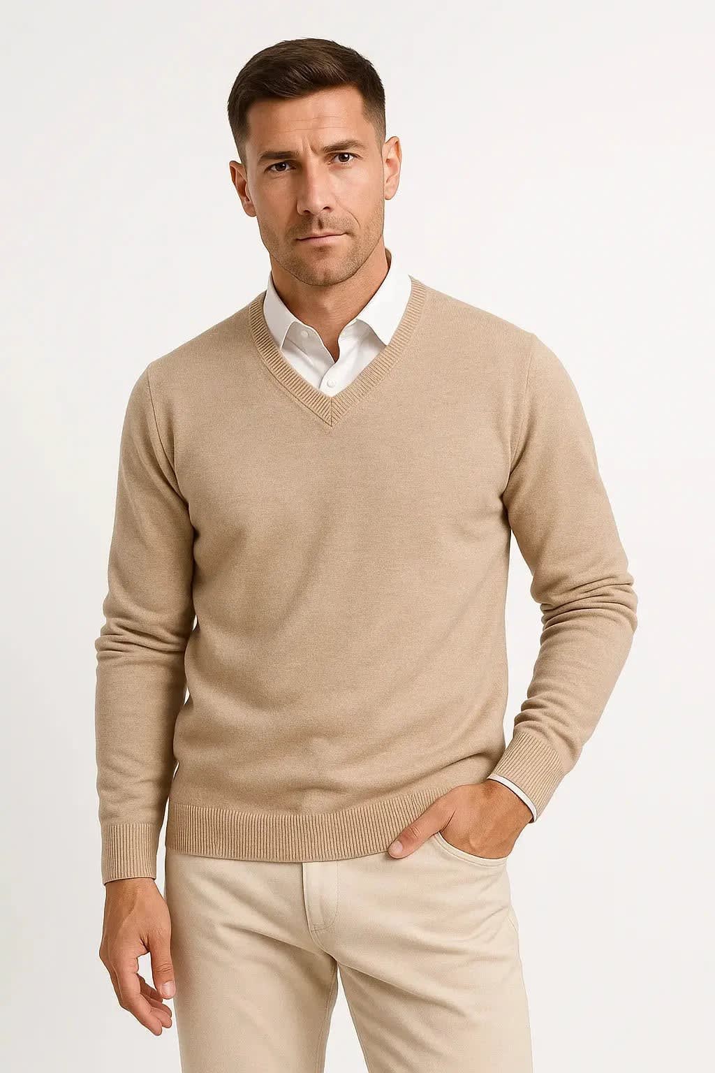 Neil Cashmere V-Neck Sweater_4
