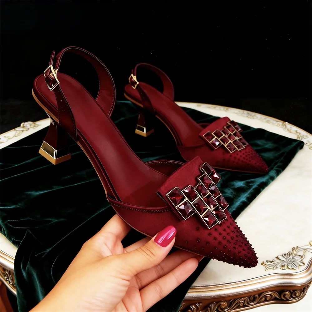 Graziana Crystal Embellished Slingback Kitten Heels_21