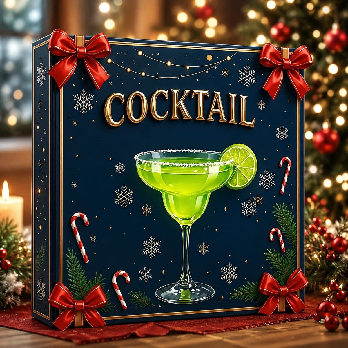 Cocktail Advent Calendar 2026 with 24 Mini Bottle Ornaments Holiday Countdown Gift for Cocktail Lovers_6
