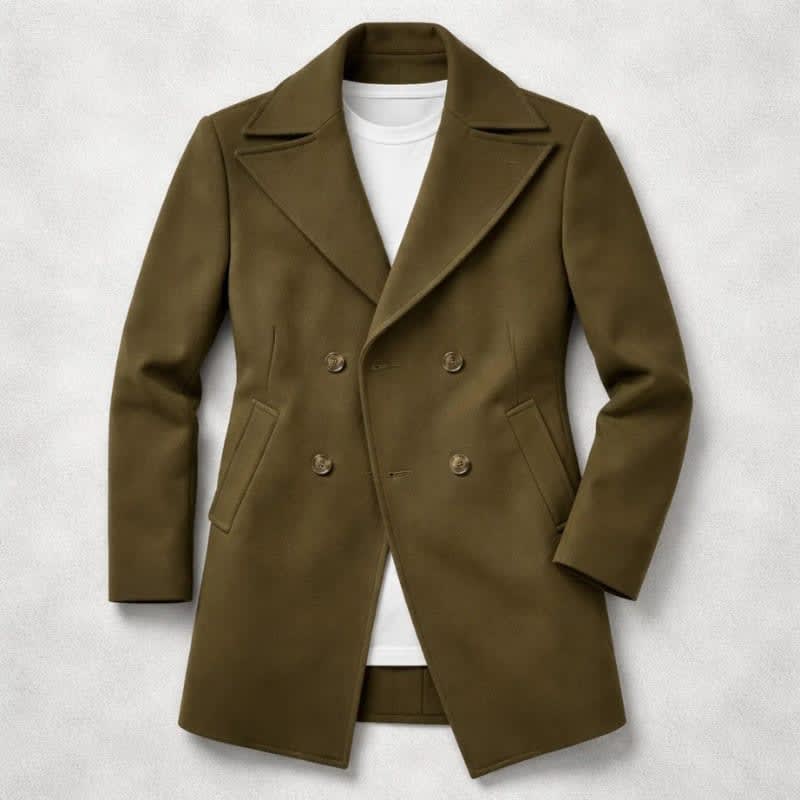 Graham Double Breasted Wool Pea Coat_1