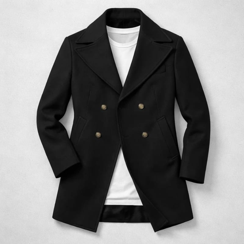 Graham Double Breasted Wool Pea Coat_3