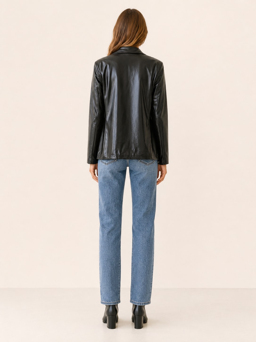 Lena Oversized Tailored Faux Leather Blazer_2