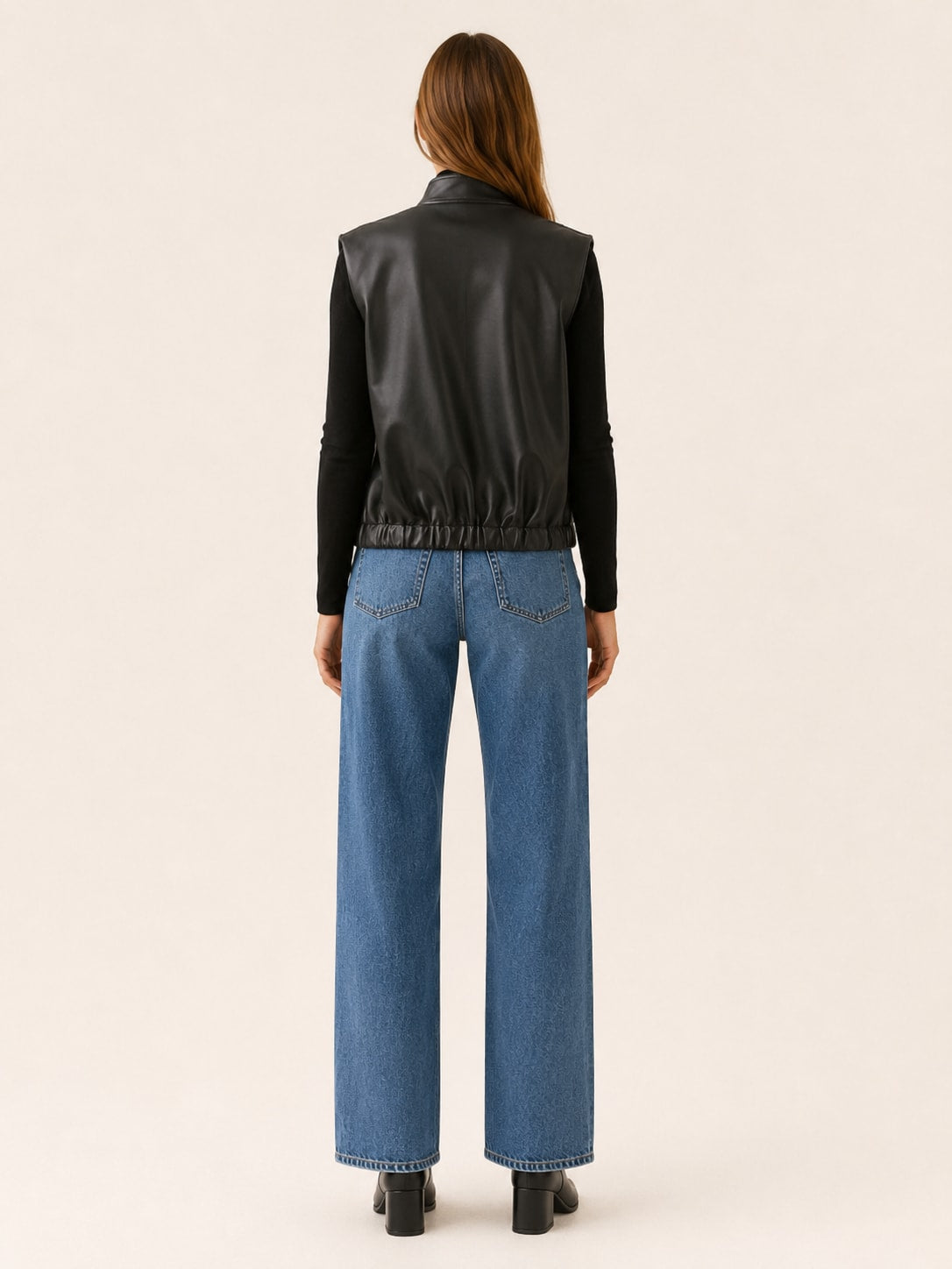 Wilhelmina Sleeveless Zip Utility Vest Jacket_2