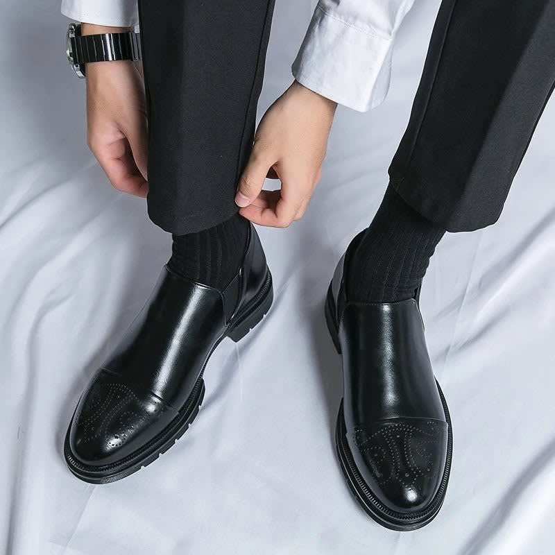 Edmund Leather Slip On Dress Shoes_5