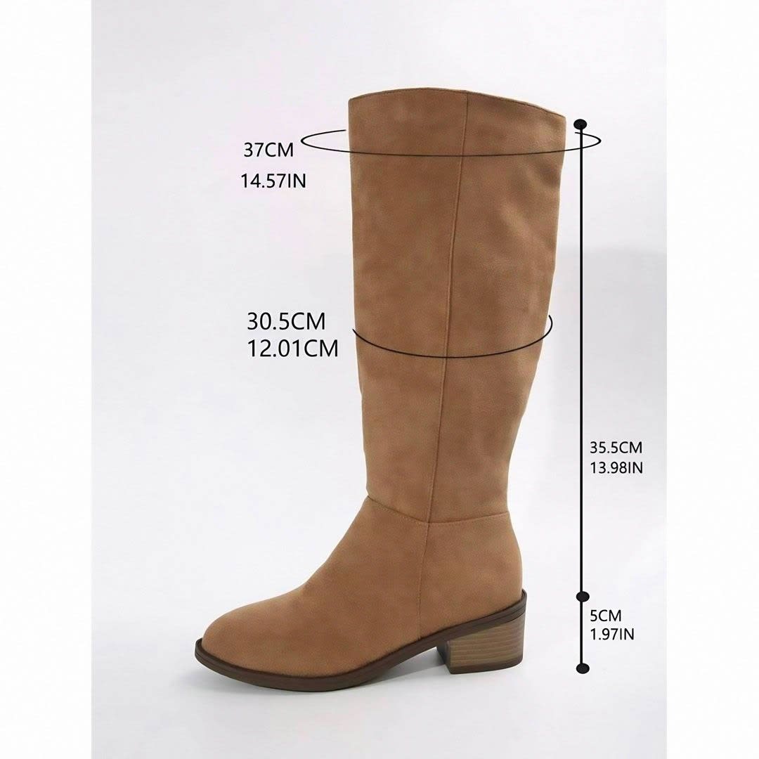 Rachel Wide Calf Suede Knee High Boots_4