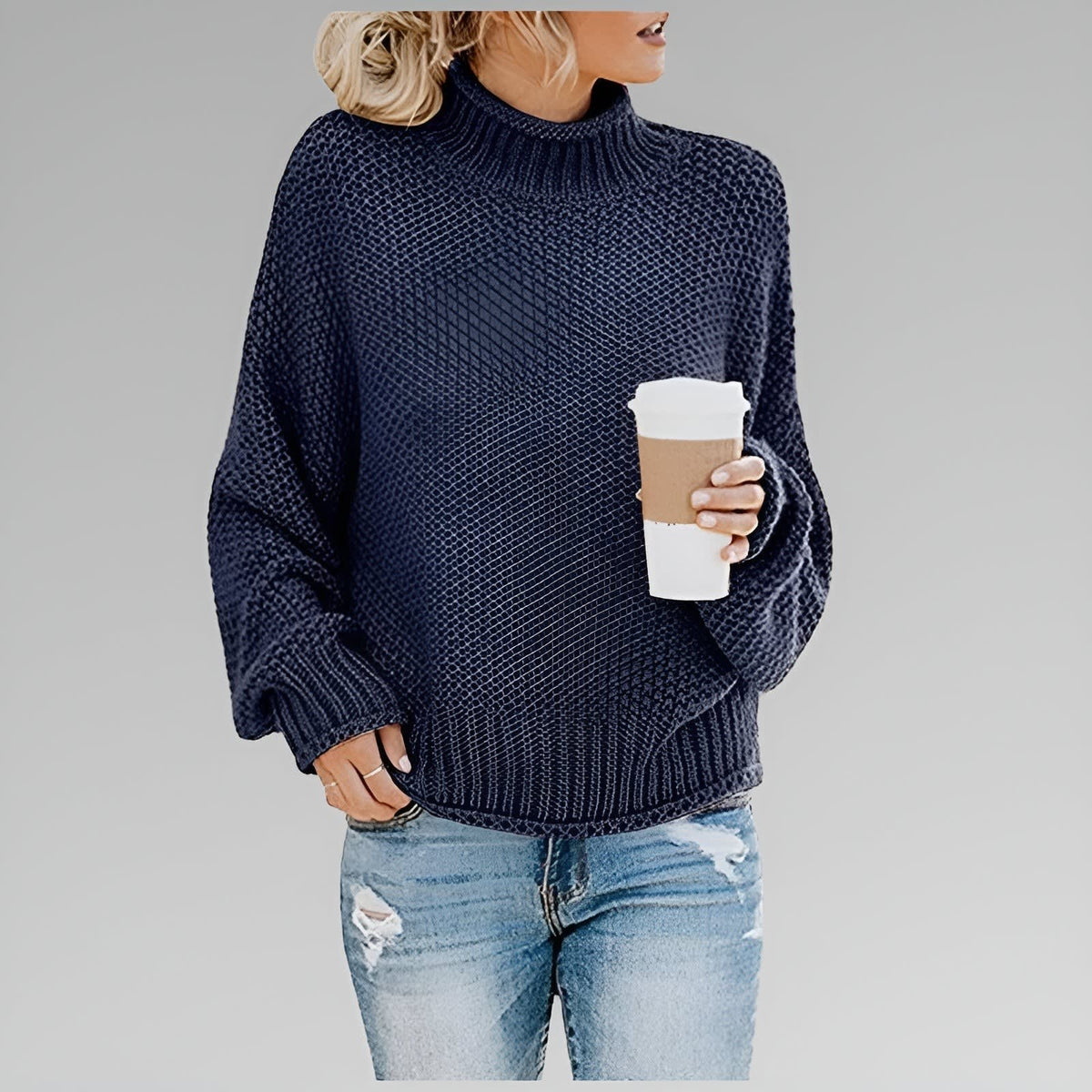 Dulce Oversized Chunky Knit Mock Neck Sweater_9