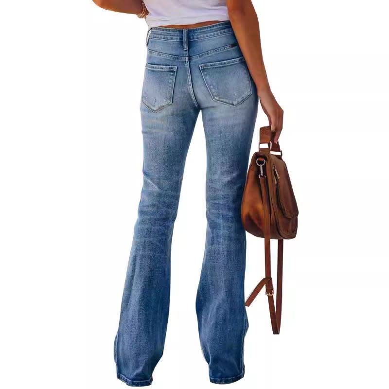Iris Cropped Light Wash Bootcut Jeans_2