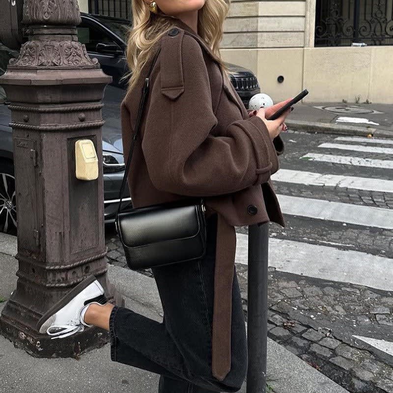 Rachel Belted Cropped Pea Coat_3