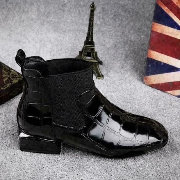 Carina Croc Embossed Leather Chelsea Boots_2