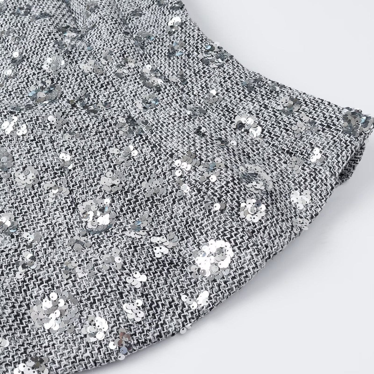 Noelle Sequin Boucle Sleeveless Peplum Top_4