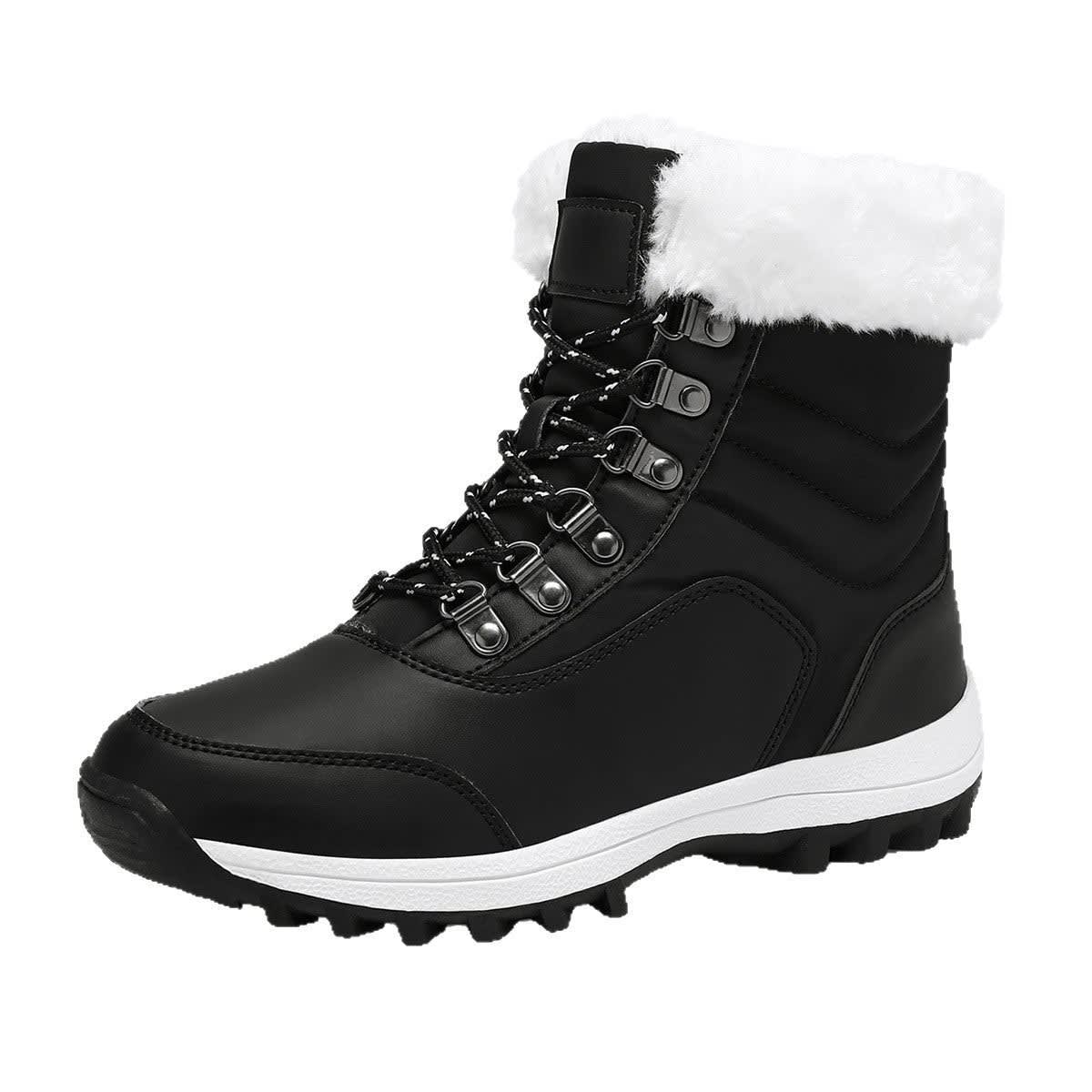 Madelyn Faux Fur Lace-Up Snow Boots_5