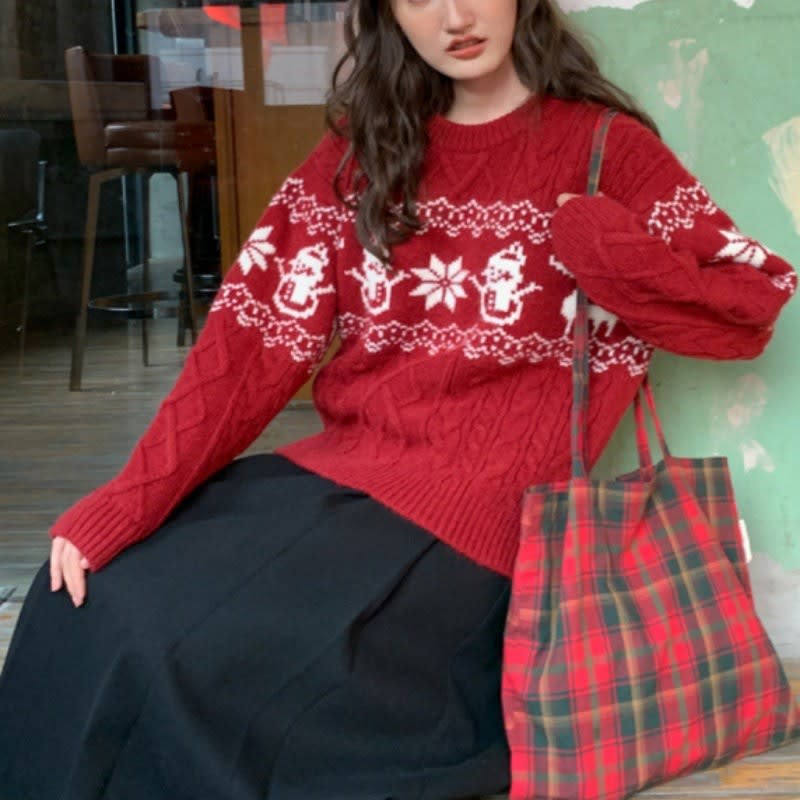 Gracie Cable Knit Christmas Sweater_2
