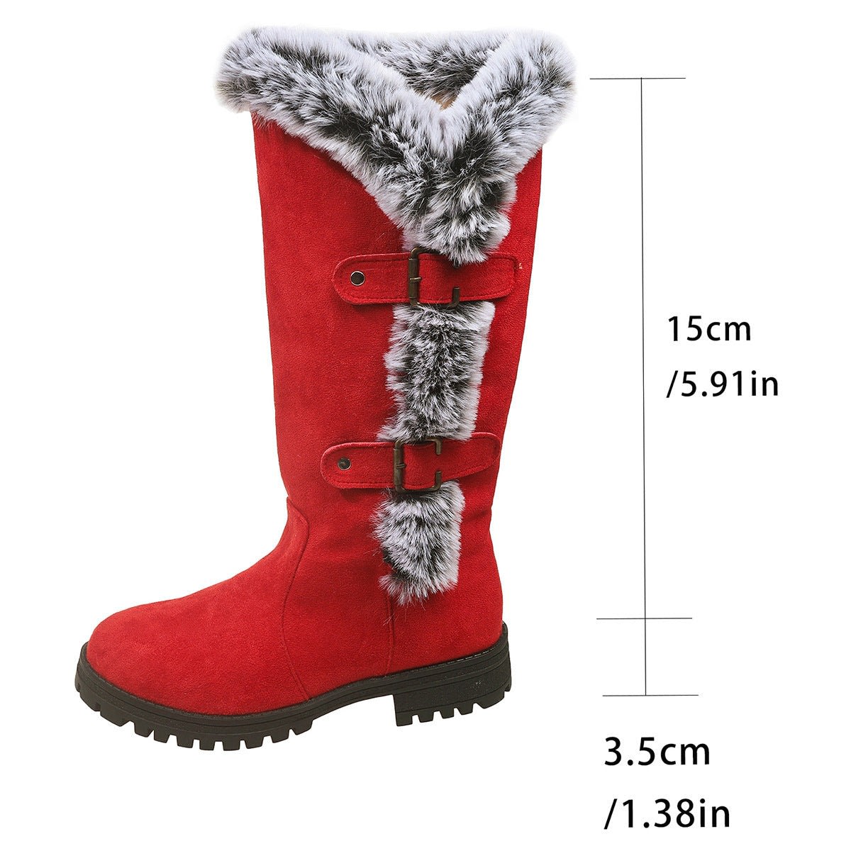Geneva Faux Fur Trim Knee High Boots_8