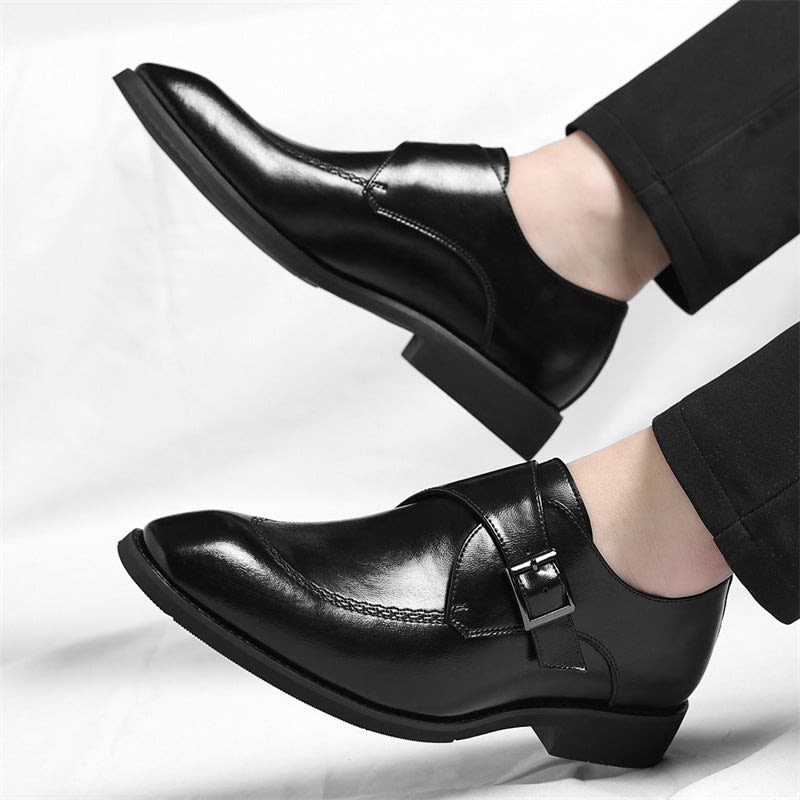 Joseph Polished Leather Single Monk Strap Loafers_11