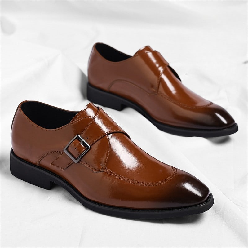 Joseph Polished Leather Single Monk Strap Loafers_2