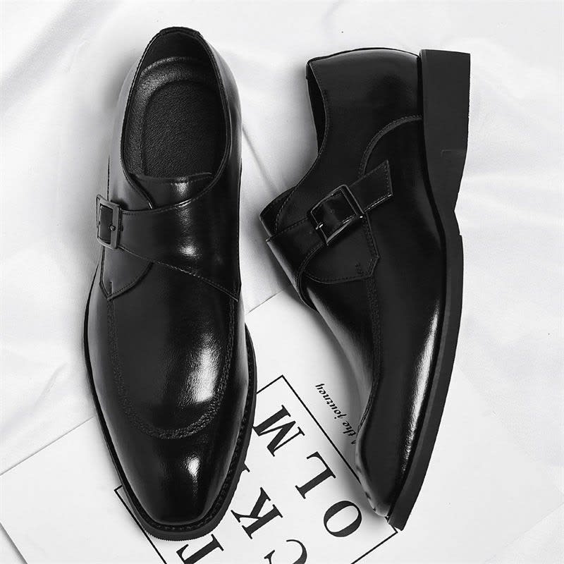 Joseph Polished Leather Single Monk Strap Loafers_9