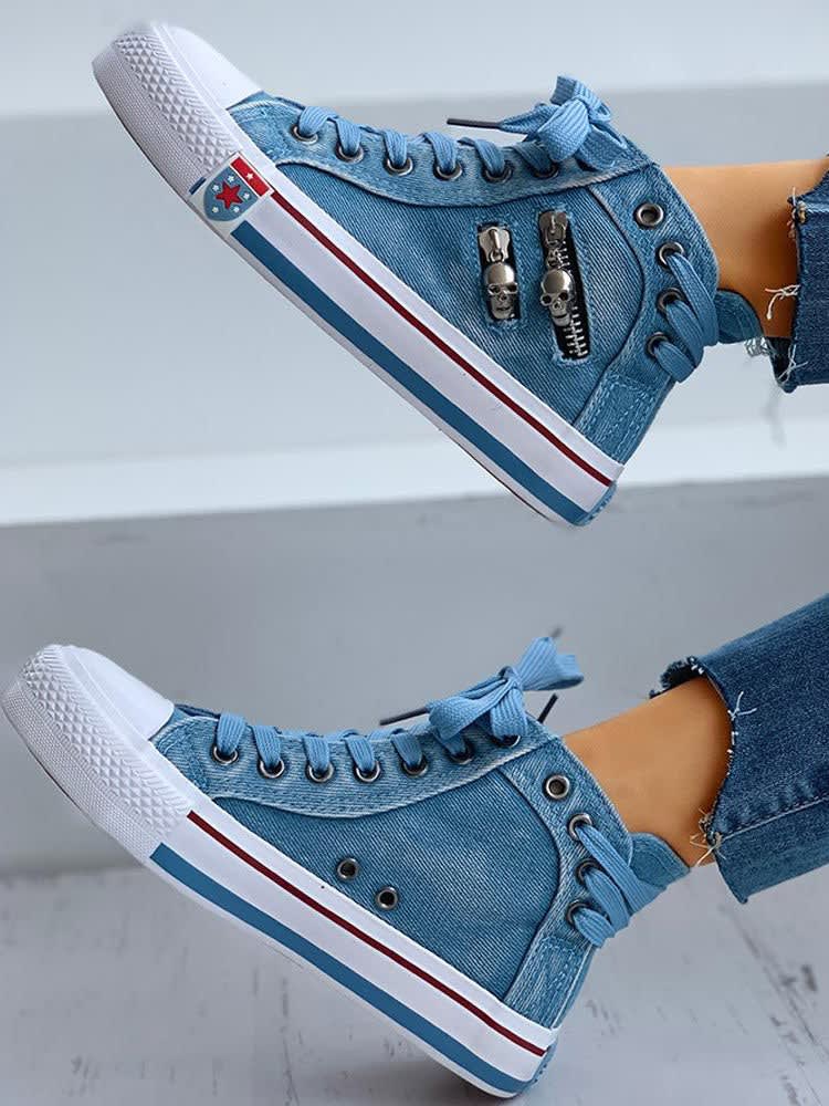 Fabiola Denim High Top Sneakers_2