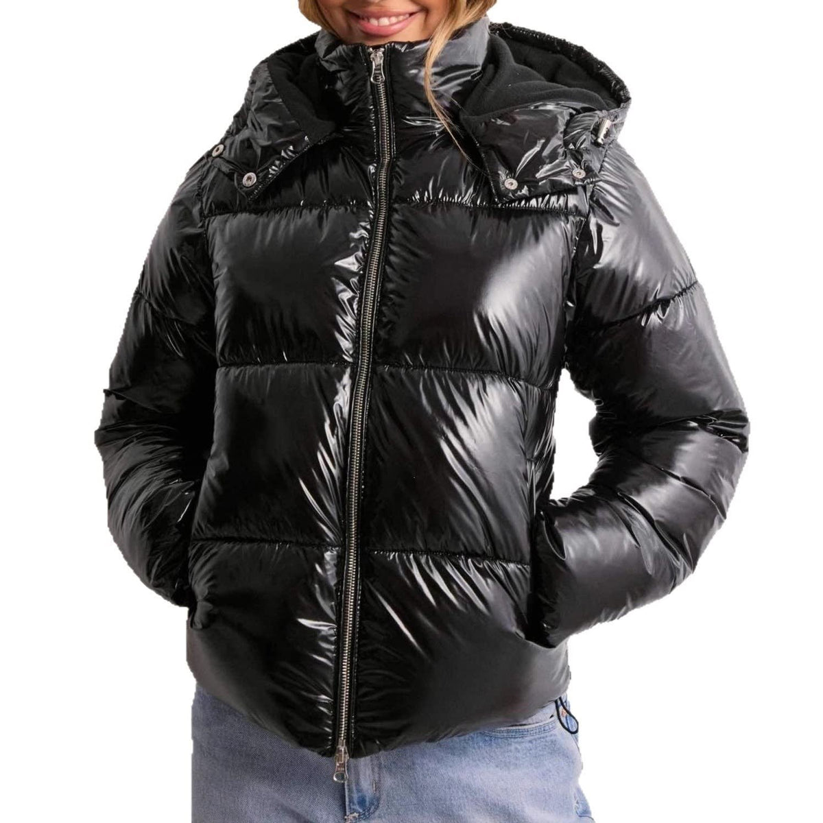 Crystal Glossy Hooded Puffer Jacket_5
