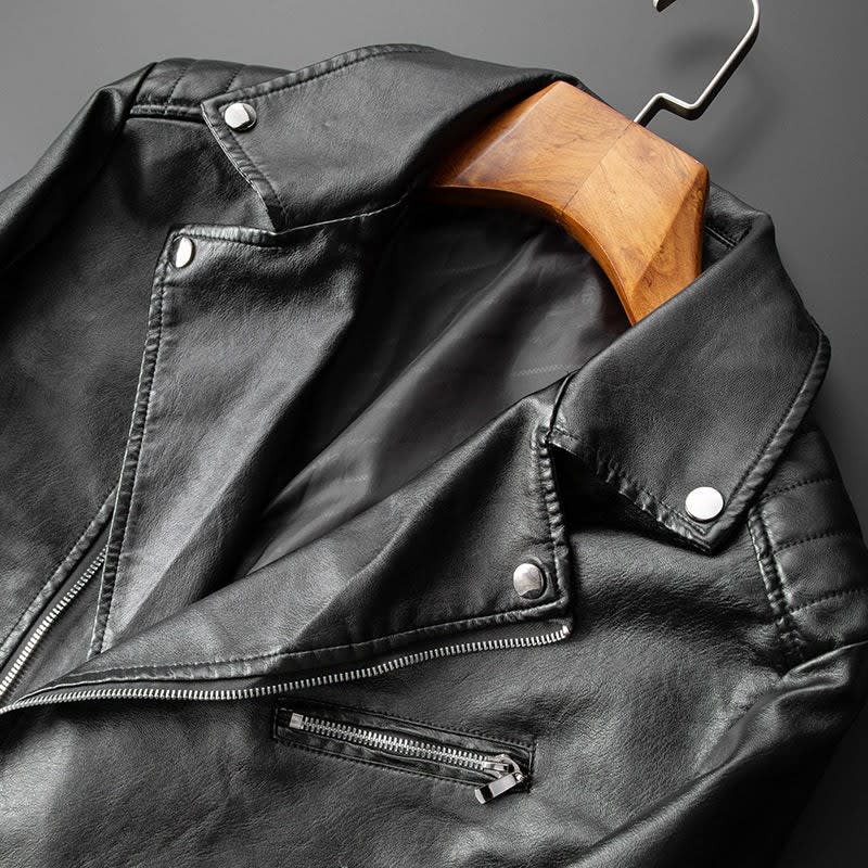 Ridge Faux Leather Moto Jacket_5