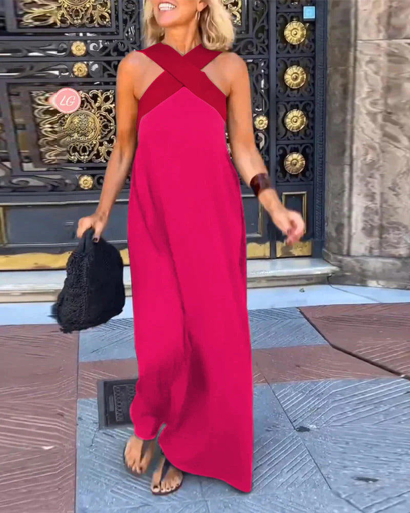 Ivy Breathable Crossed Maxi Dress