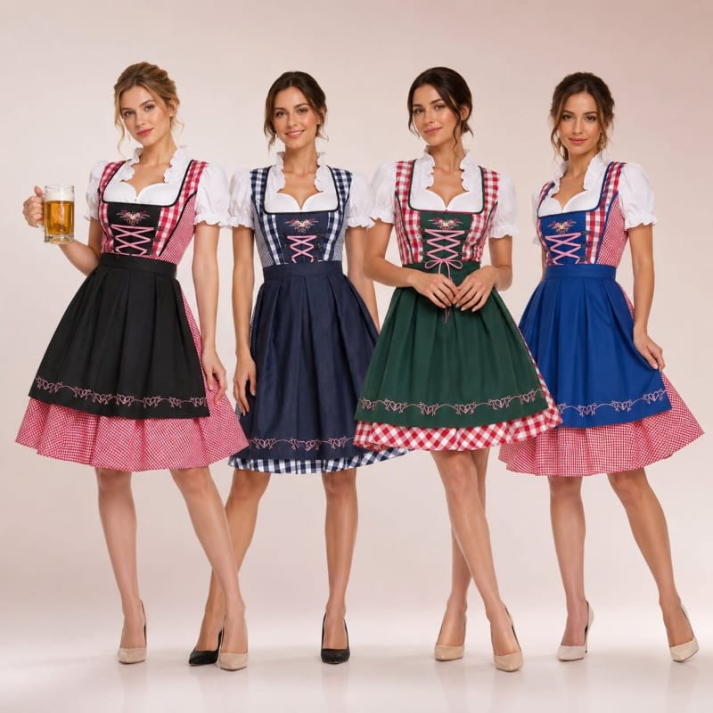 Aisha Gingham Oktoberfest Dirndl Dress_1