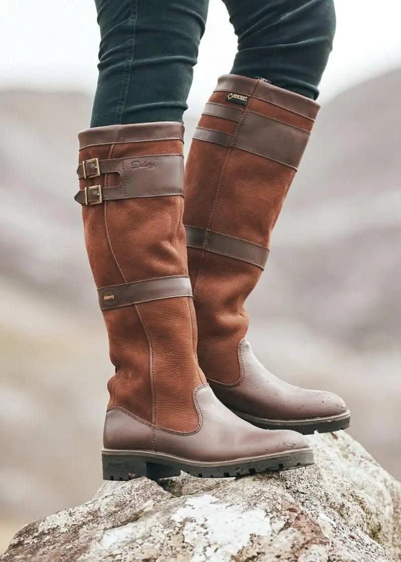 Mariela Water Resistant Buckled Knee High Boots_3