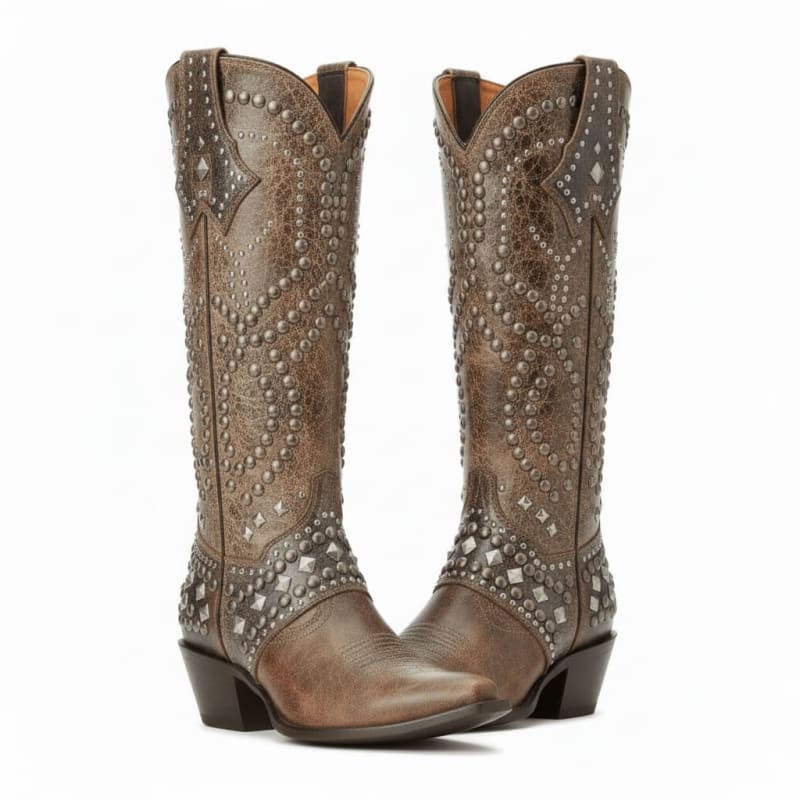 Constanza Studded Western Cowboy Boots_1