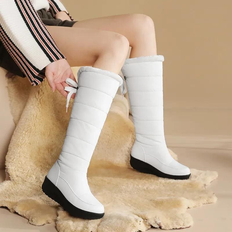 Liliana Faux Fur Trim Knee High Snow Boots_2