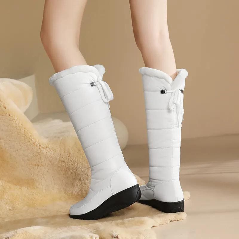 Liliana Faux Fur Trim Knee High Snow Boots_3