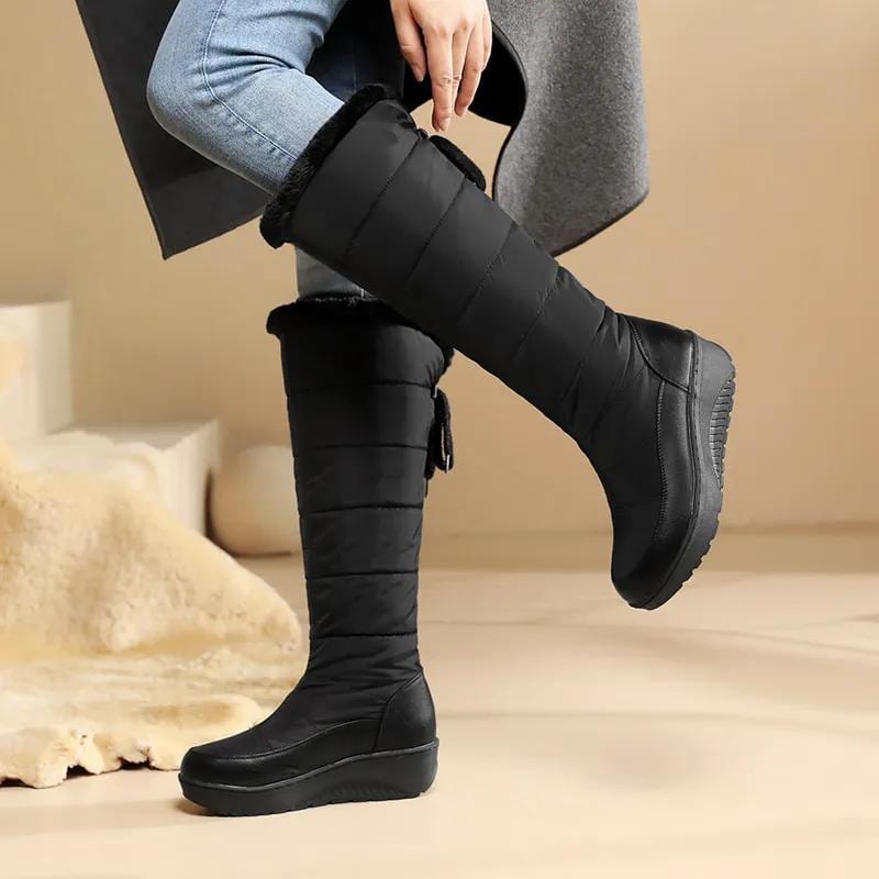 Liliana Faux Fur Trim Knee High Snow Boots_9