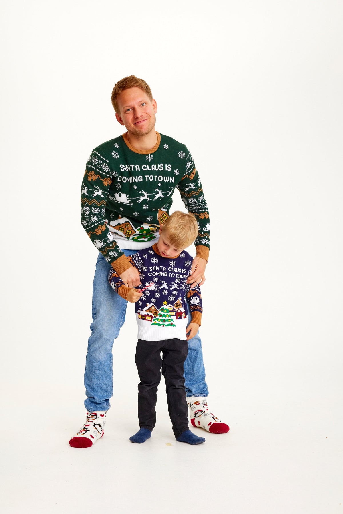 Charlie Santa Slogan Christmas Sweater_2