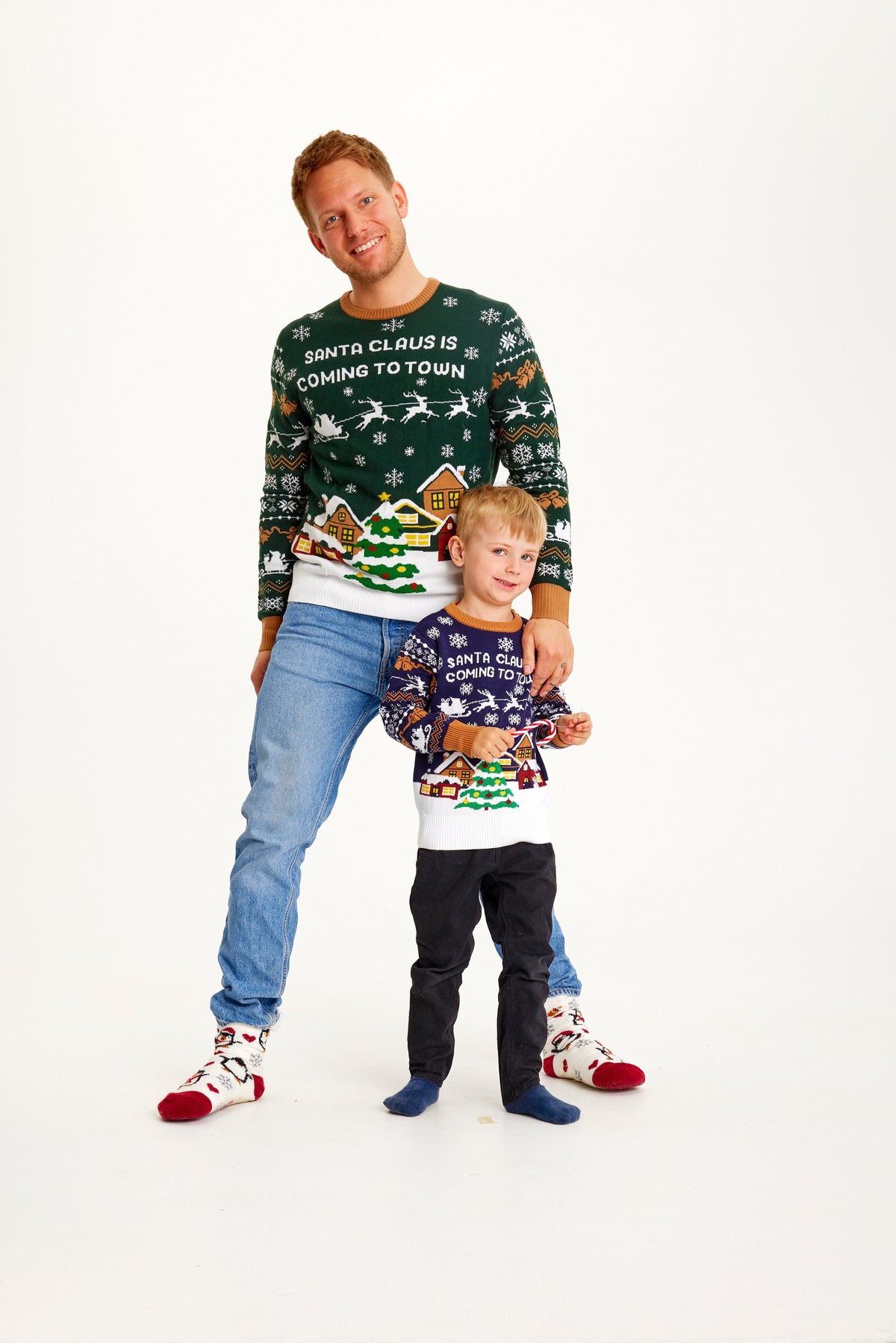 Charlie Santa Slogan Christmas Sweater_3