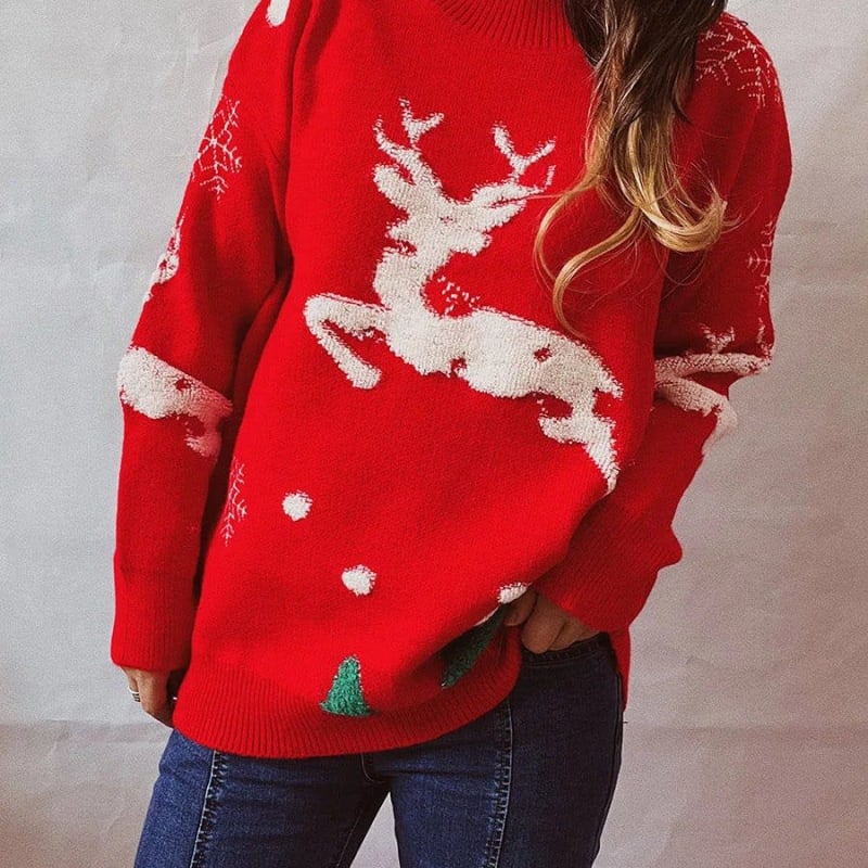 Annie High Neck Ugly Christmas Sweater_1