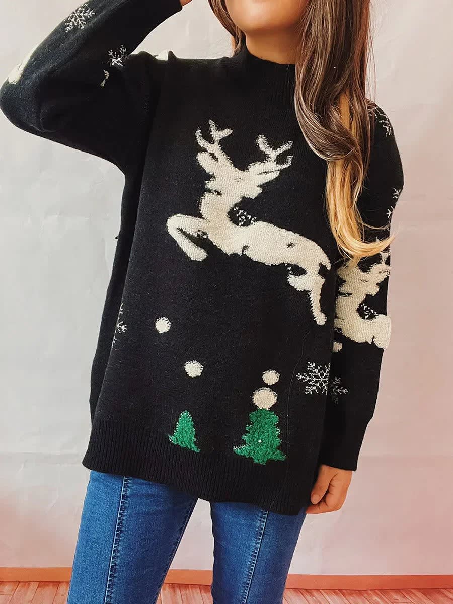 Annie High Neck Ugly Christmas Sweater_3