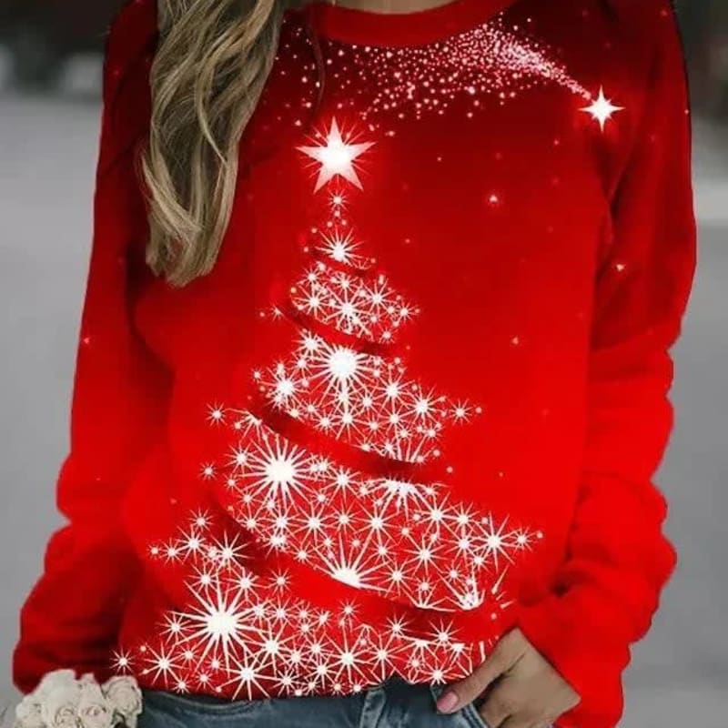 Josie Star Tree Print Christmas Sweater_1