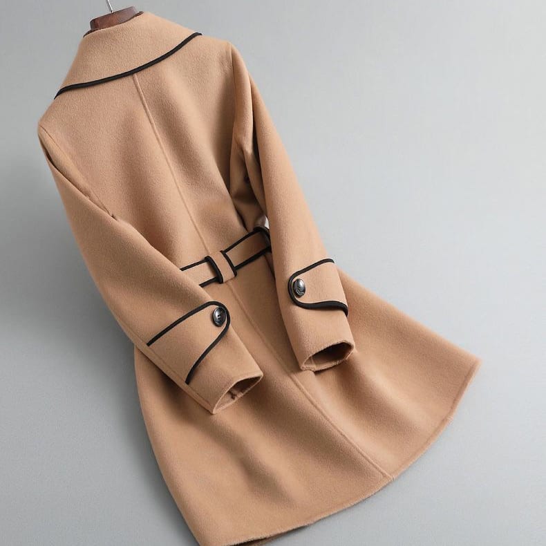 Florence Belted Wrap Coat with Contrast Trim_4
