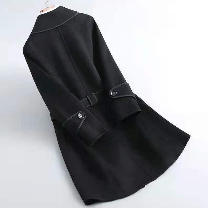 Florence Belted Wrap Coat with Contrast Trim_7