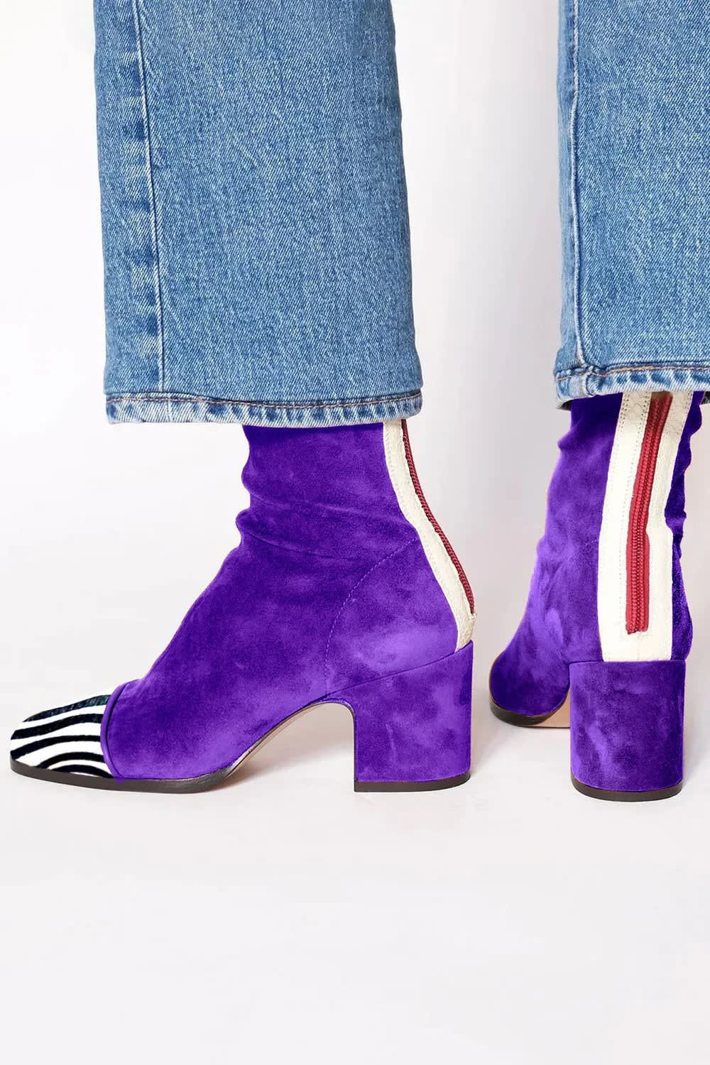 Davina Square Toe Block Heel Boots_2