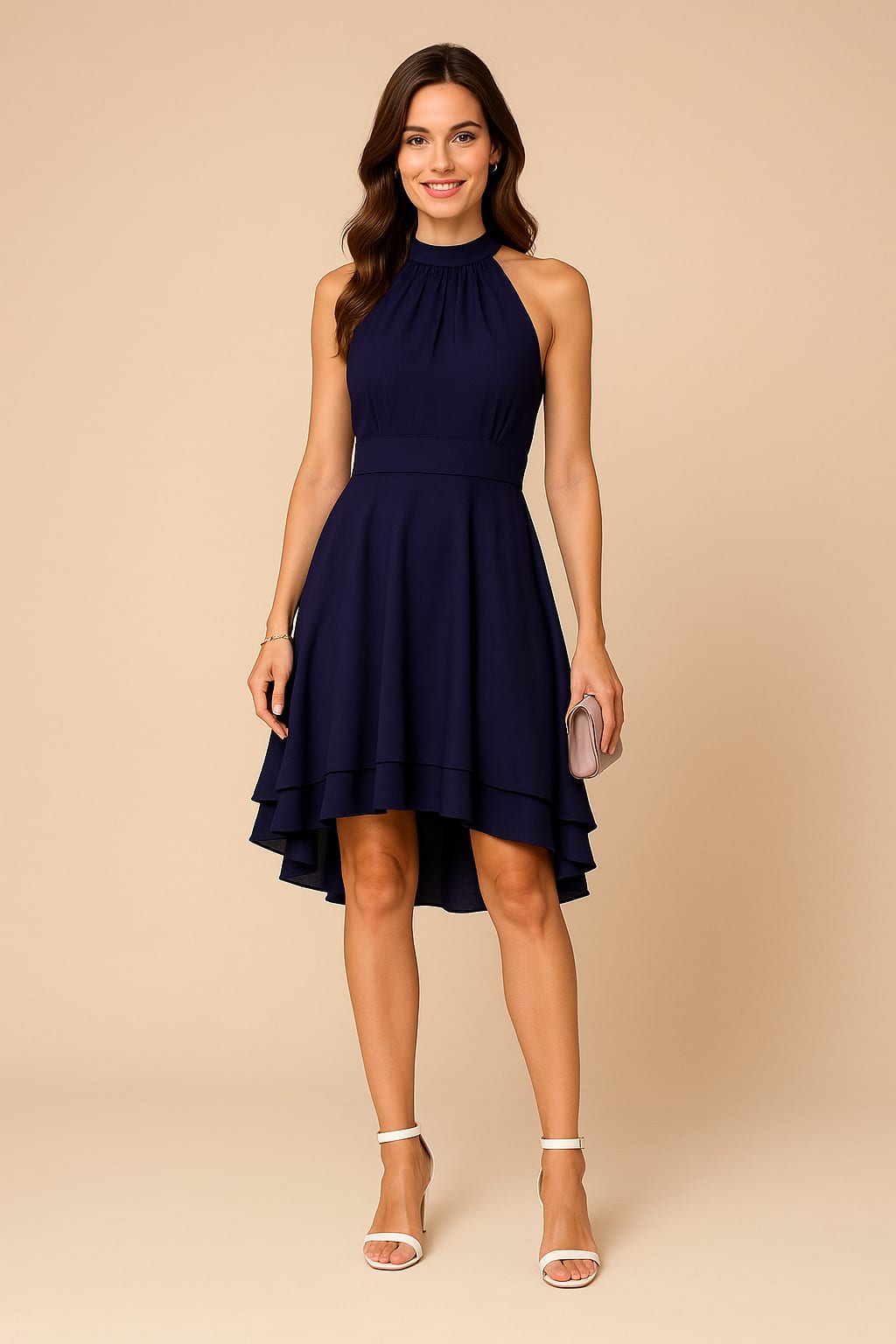 Elodie Halter Tiered A-Line Wedding Guest Dress_7