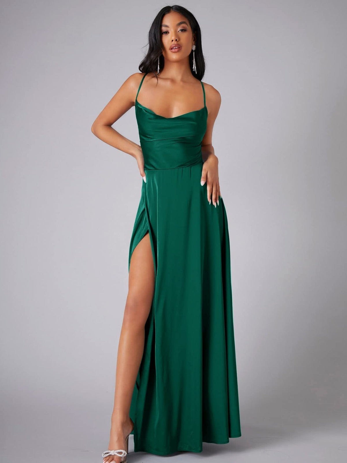 Hermione Satin High Slit Evening Maxi Dress_4