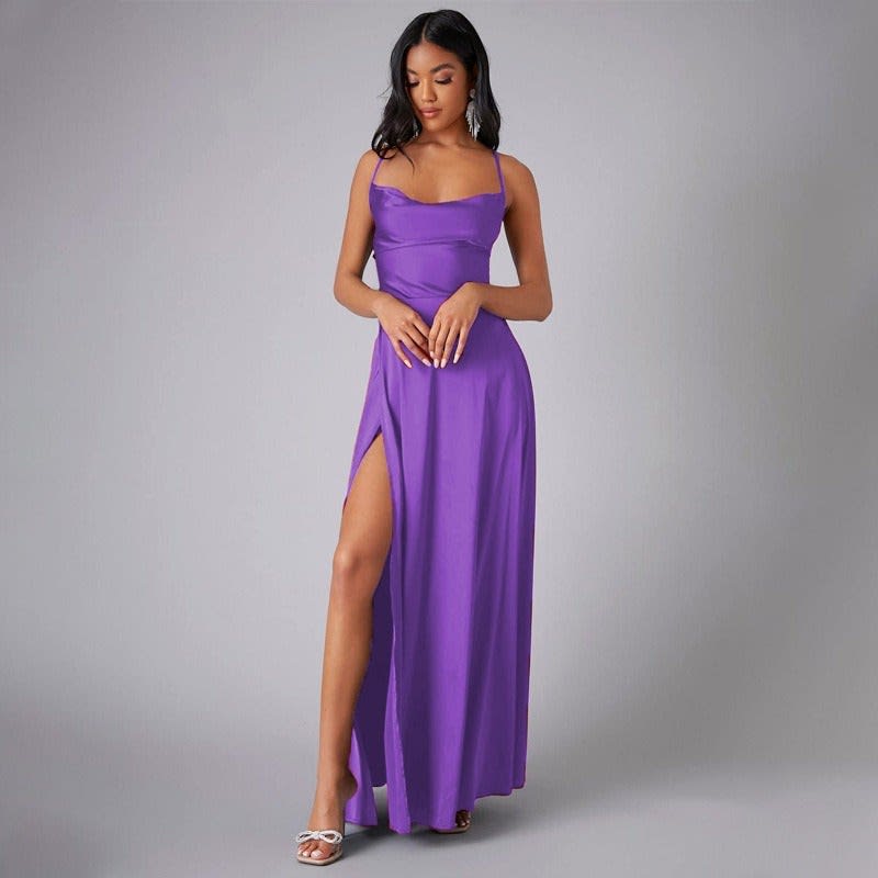 Hermione Satin High Slit Evening Maxi Dress_9