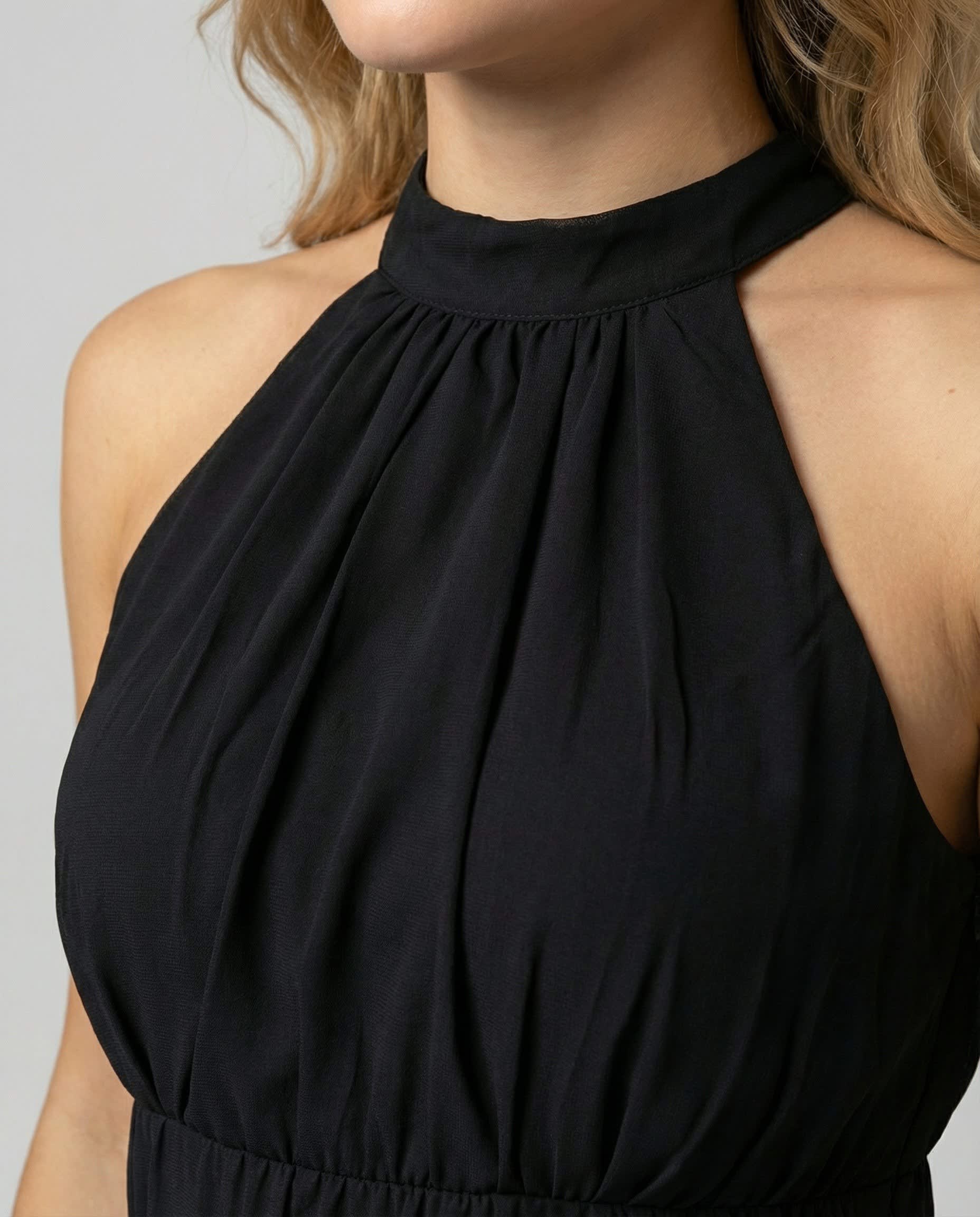 Cassia Halter Ruffle Hem Chiffon Evening Dress_4