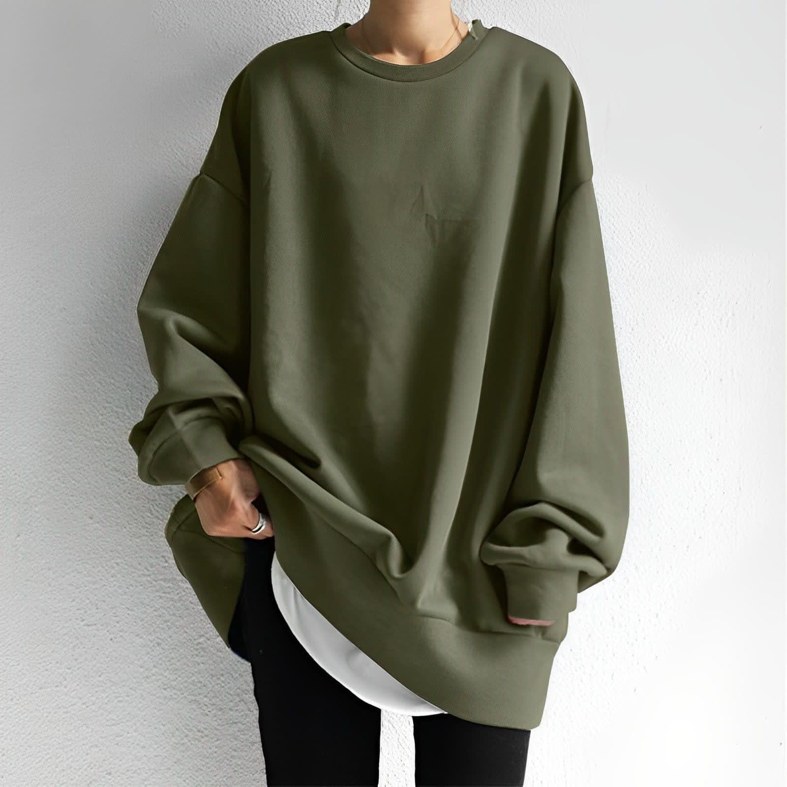 Olesya Oversized Crew Neck Sweatshirt_2