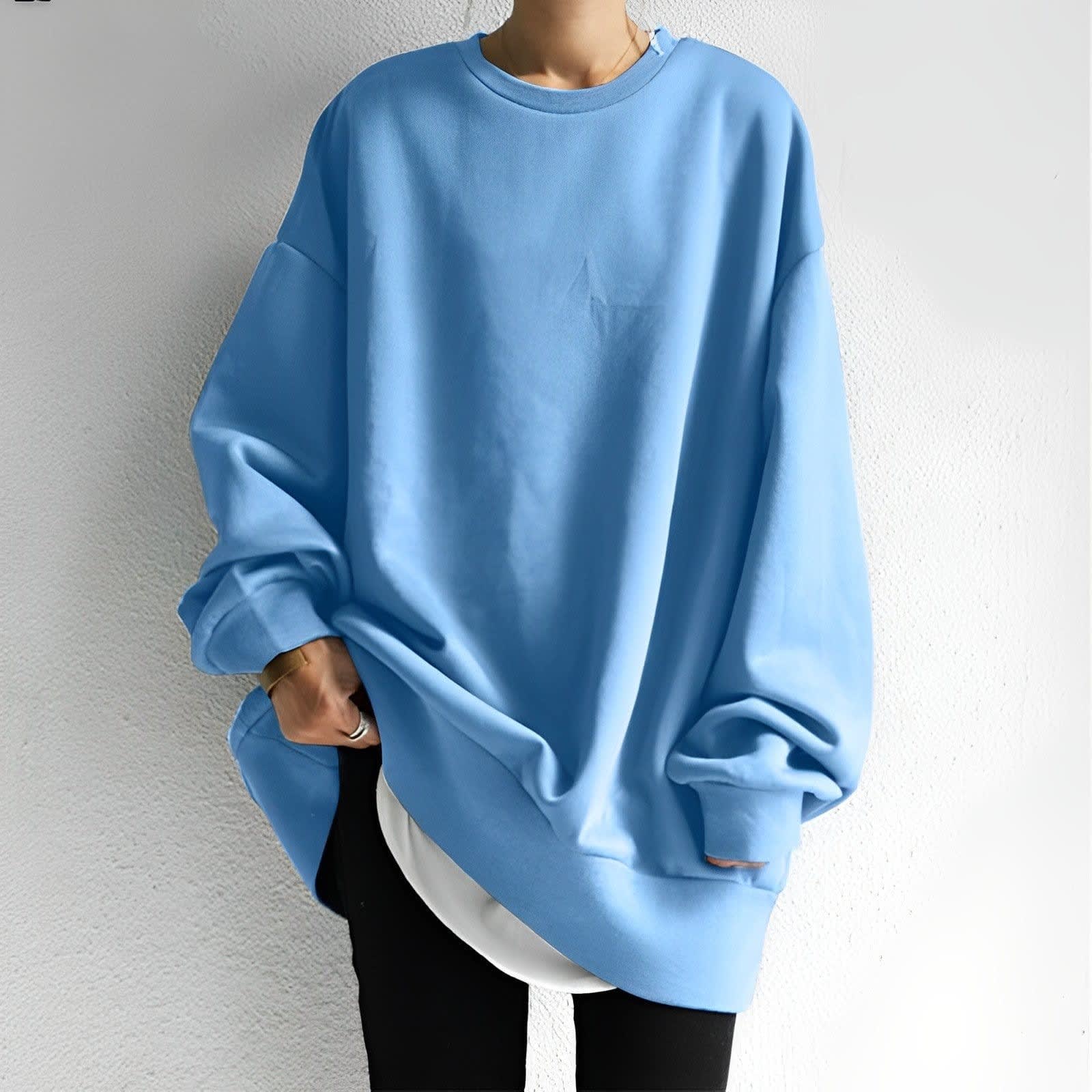 Olesya Oversized Crew Neck Sweatshirt_6