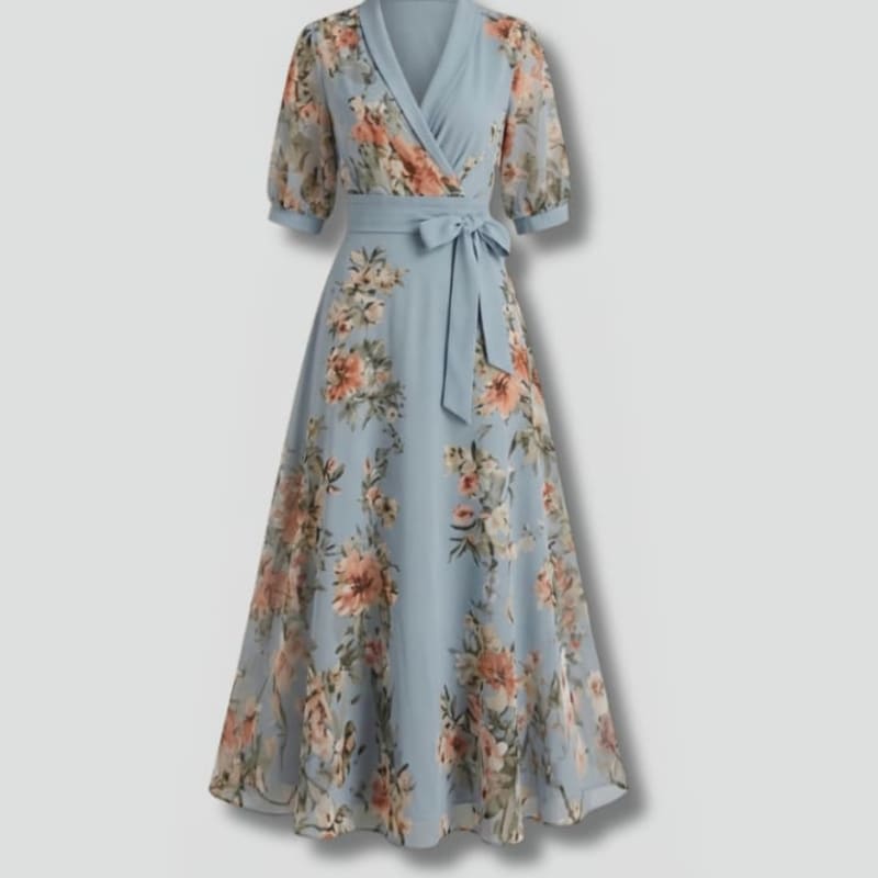 Trinidad Floral Chiffon Maxi Dress_1