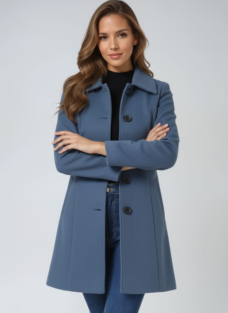 Lidia Single Breasted Tailored Winter Coat_9