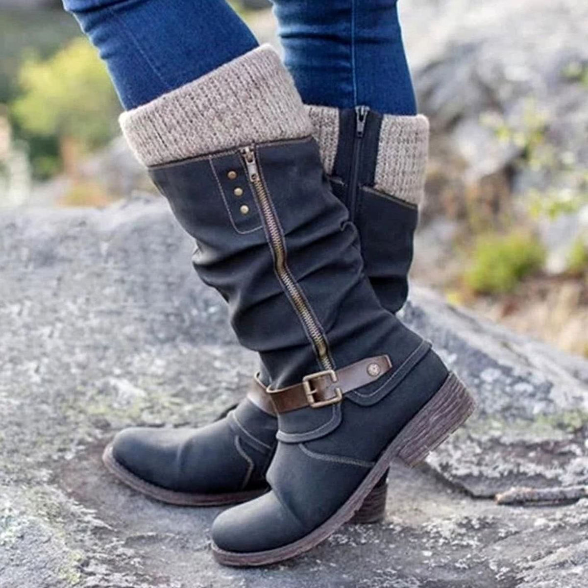 Evelyn Cushioned Knee High Orthopedic Boots_2