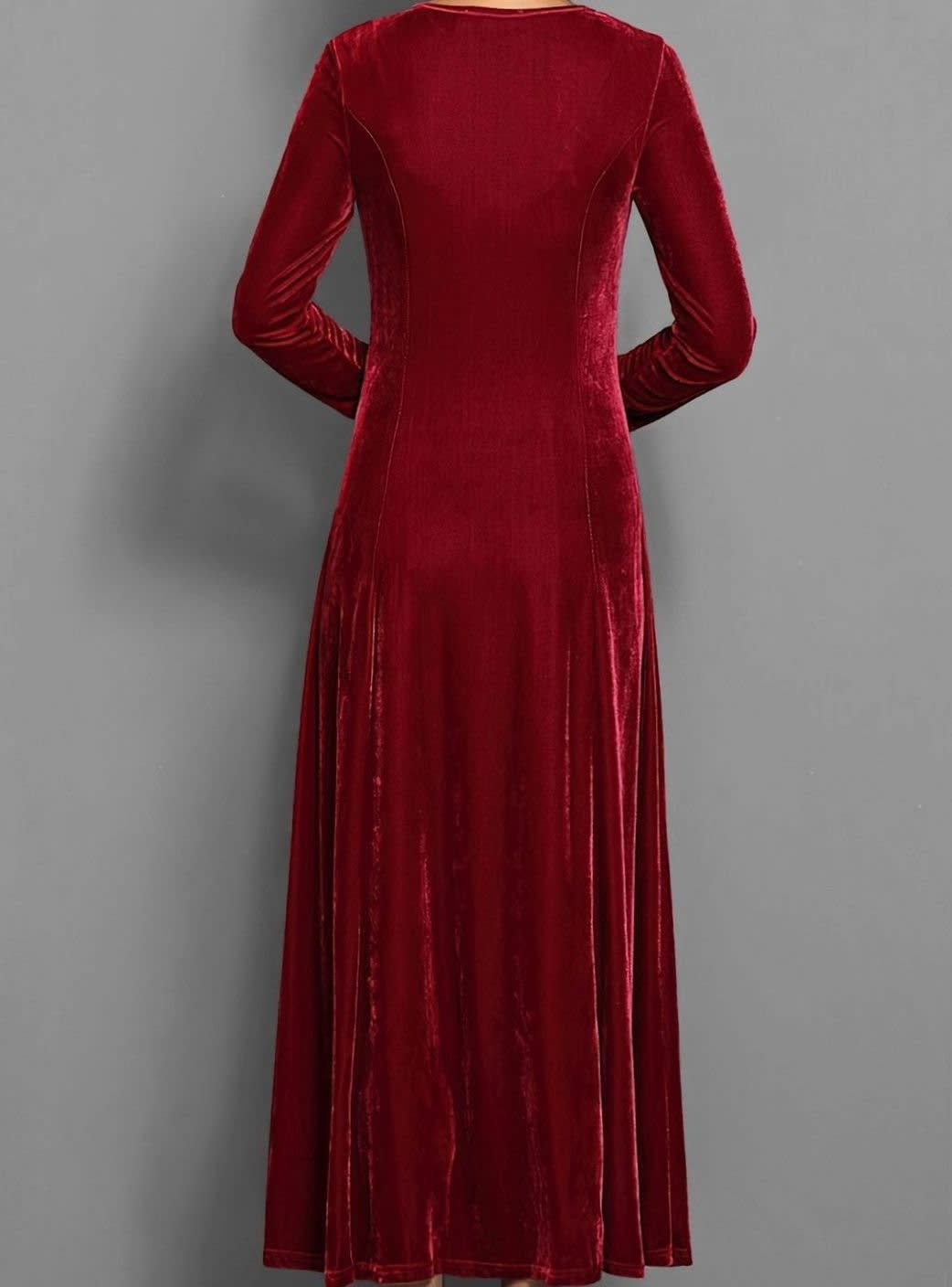Brooke Velvet A-Line Maxi Party Dress_9