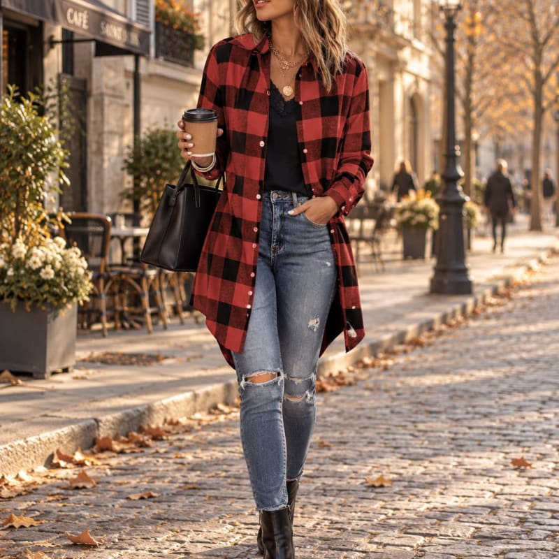 Caitlin Plaid Oversized Shacket_1