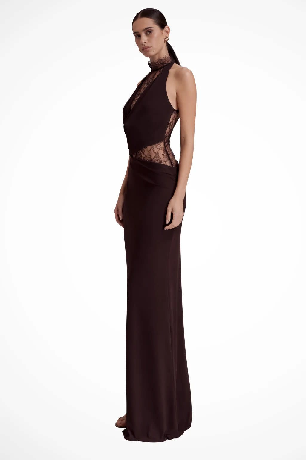 Nerissa Lace Halter Wedding Guest Maxi Dress_5